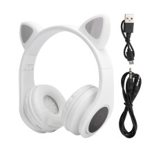 Bezaubernde kabellose Kopfhörer in Katzenform, Bluetooth 5.0, integriertes Mikrofon, Stummschalttaste für reibungslose Kommunikation, perfekt für