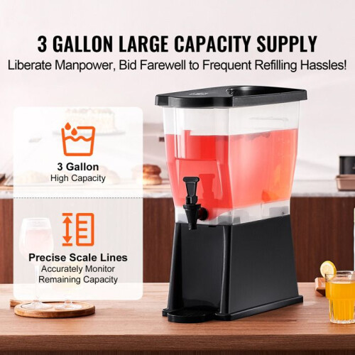 Drankdispenser - DUOKU - 3 Gallons - Plastic - Tapdeksel - Feestgebruik 2