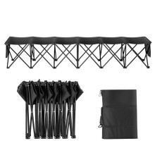 Banco Dobrável - DUOKU - 6 Lugares - Preto - Exterior - Bolsa de Transporte Inclusa