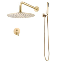Inbouw Douchekraan Set-Duoku-Regendouche Systeem-met Ronde Handdouche van 25,4 cm