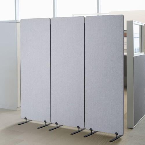 Trennwand - DUOKU - TLD-001 - 3 Paneele - Polyester PET - Hellgrau
