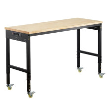 Werkstattwerkbank - DUOKU - FGO6022V - Höheneinstellbar 711-1003 mm - Tragfähigkeit 907,2 kg - Eiche