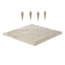 Markensteine - DUOKU - CP25-4M - Set von 4 - PC+ABS Harz - Texturiert Beige