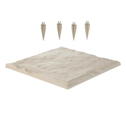 Marchestenen - DUOKU - CP25-4M - Set van 4 - Kunststof PC+ABS - Getextureerd Beige