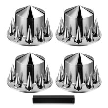 Cubiertas de Rueda de Eje Trasero-Duoku-Cubiertas de Eje con Picos para Semi-remolque, Cubiertas de Tuercas de Rueda Electrochapadas en ABS