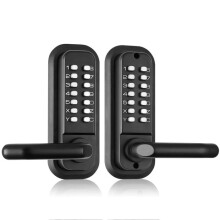 Cerradura de Puerta Principal Mecánica Sin Llave-Duoku-Teclado de 14 Dígitos-Cerradura de Portal Doble Cara de Aleación de Zinc Impermeable