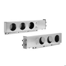 Soportes de Guardabarros-Duoku-de Acero Inoxidable-cortes para Iluminación-Espaciado de Tornillos de 6,35 cm-1 Par-Plata