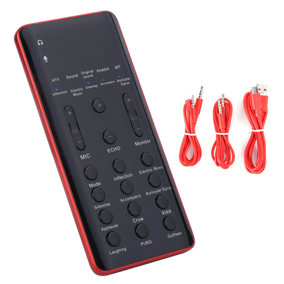 Sound Effects Machine With Voice Changer Handheld Sound Card For Voice Beautification Live Broadcast Fine Tuning Universal Compatibility Wireless 9420858902621
