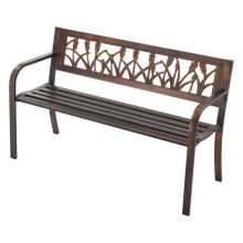 Banco de Jardim - DUOKU - YS-7017BR - Aço Carbono - Encosto PVC Floral - 2 Pessoas