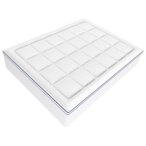 Materasso topper - DUOKU - Misura Queen - 76,2 mm di spessore - Schiuma memory - Sfoderabile