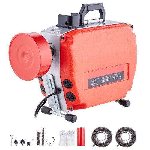 Máquina de limpeza de drenos - DUOKU - Duoku - cabo 120ft x 7/8" - cabo 18ft x 3/8" - motor 420W