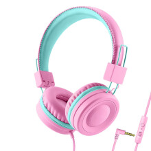 Cuffie per bambini, jack universale da 3,5 mm, qualità del suono coinvolgente, compatibilità con microfono per l'apprendimento online, archetto