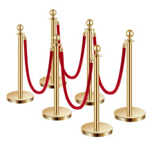 Postes e Cordas de Veludo-Duoku-6 Peças-Postos de Aço Inoxidável-4 Cordas de Veludo Vermelho-Barreiras de Controle de Multidões