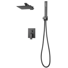 Douchekraan Set - DUOKU - BF8-311G - Mat Zwart - Hoge Druk Douche - Verstelbare Handdouche