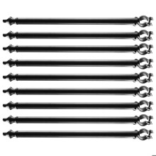 Braço de Extensão para Fio de Arame Farpado - DUOKU - Pacote de 9 - Aço Galvanizado - 69,5 cm - Preto