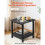 Table d'Appoint Extérieur - DUOKU - 2 Étages - PEHD - Résistante aux Intempéries - Noir 4
