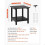 Table d'Appoint Extérieur - DUOKU - 2 Étages - PEHD - Résistante aux Intempéries - Noir 2