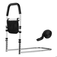 Barreira de Cama para Idosos-Duoku-Barra de Apoio com Corrimão em PU-Altura Ajustável-Rampa de Assistência