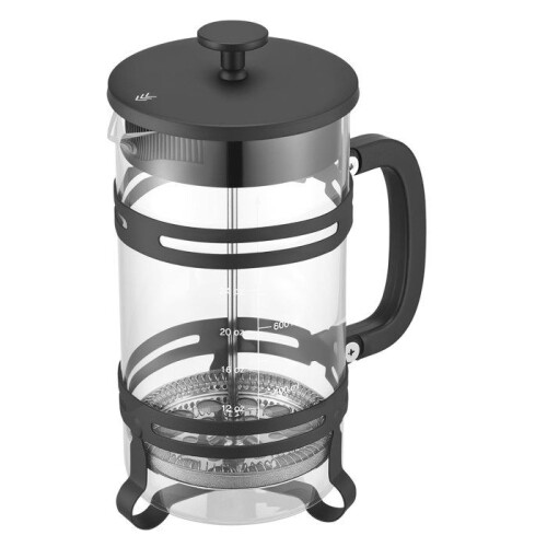 Cafetière à Piston - DUOKU - MH-238 - Borosilicaatglas - 1 L - RVS Filter