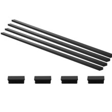 Corrimano - DUOKU - HT-02 - 198 cm - Acciaio inox - Lotto di 4 - Nero opaco