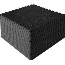 Vloermat - DUOKU - Set van 25 - 1,27 cm dik - 61 x 61 cm - Zwart &amp; Grijs