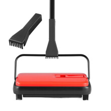 Escova Mecânica-Duoku-com Largura de Varredura de 170 mm-Escova Manual para Pisos e Carpetes-Equipado com um Recipiente para Poeira