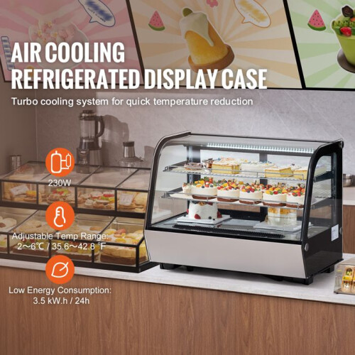 Vitrine Réfrigérée - DUOKU - XCW-160LS - 5 pi³/146 L - Éclairage LED - Acier Inoxydable 2