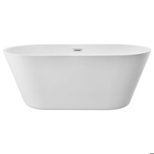 Vasca da Bagno Autoportante - DUOKU - Ovale Moderna - 150x75 cm - 230 L - Acrilico Bianco