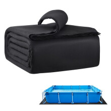 Tappeto per piscina - DUOKU - 490 x 966 cm - Geotessile Rinforzato - 180 g/m² - Nero