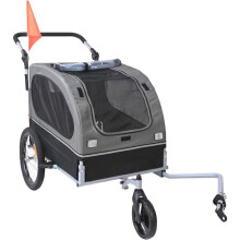 Koiran Perävaunu - DUOKU - TS810 - Kantavuus 40 kg - 2 in 1 Ratastin - Kokoontaitettava Runki