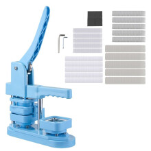 Quadratische Badge-Maschine Duoku-50 x 50 mm-Presse für personalisierte Plastikbadges mit 100 Verbrauchskits-Blau