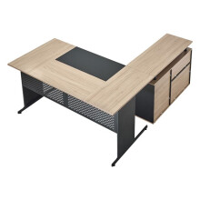 Bureau de Direction en L-Duoku-Capacité de 158,7 kg, Bureau d'ordinateur Moderne et Modulable avec Tiroirs et Espace de Rangement