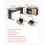 Bureau de Direction - DUOKU - C250244D-01 - Bureau d'angle - Structure fer+bois - 2 tiroirs (160x80x75 cm) 4