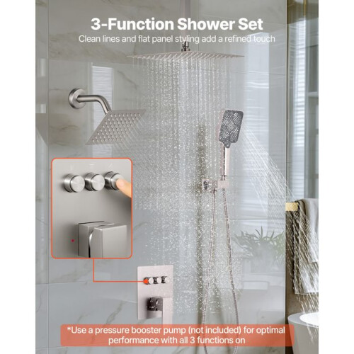Dusche-Set Duoku - 3-Funktions-Duschsystem - Wanddusche und multifunktionale Handbrause 4-in-1 2