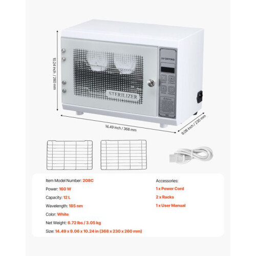 UV-Sterilisator - DUOKU - 208C - 12 L - 160 W - 185 nm 1