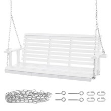 Columpio de Porche - DUOKU - YQ-117D - Madera de Cedro - Capacidad 400 kg - Blanco