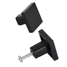 Tiradores de muebles - DUOKU - Modelo 1292B - Cuadrado 3 cm - Aleación de zinc - Pack de 10