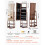 Armadio per Gioielli - DUOKU - MSL-SS1003 - Pivotante 360 - Specchio a Lunghezza Completa - MDF e Vetro 2