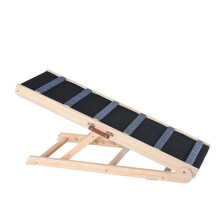 Opvouwbare HondenRamp-Duoku-Houten Ramp van 105cm-Verstelbaar voor Kleine en Grote Honden-Verstelbare Hoogte van 35,9 tot 65,5 cm