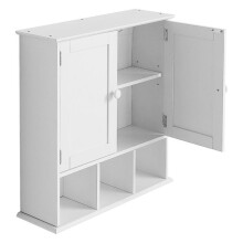 Badkamer Wandkast - DUOKU - KLBR-01 - 2 Deuren - Verstelbare Plank - Wit