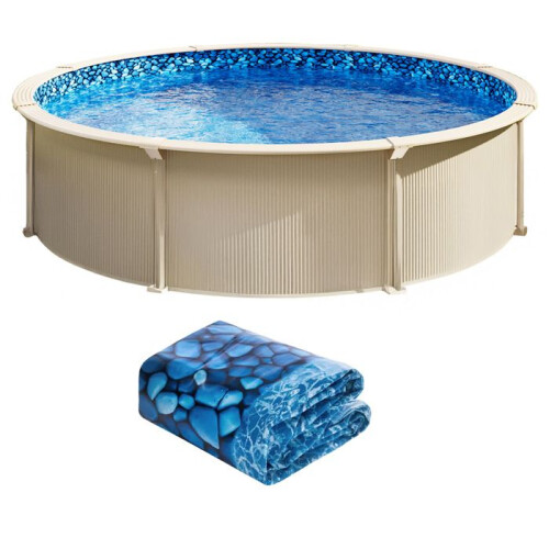 Revestimento de Piscina - DUOKU - 24 Pés - Vinil Unibead - Calibre Padrão - 52 Polegadas de Altura