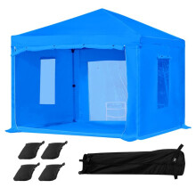 Cabine de Pintura Portátil 293x293x181 cm-Duoku-com Estrutura Dobrável e Duas Janelas Laterais em Malha-Ventilação Otimizada