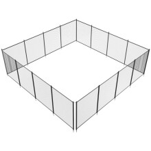 Recinzione per Piscina-Duoku-4 x 48 ft-Recinzione di Sicurezza Rimovibile per Piscine Interrate-Installazione Facile Fai da Te