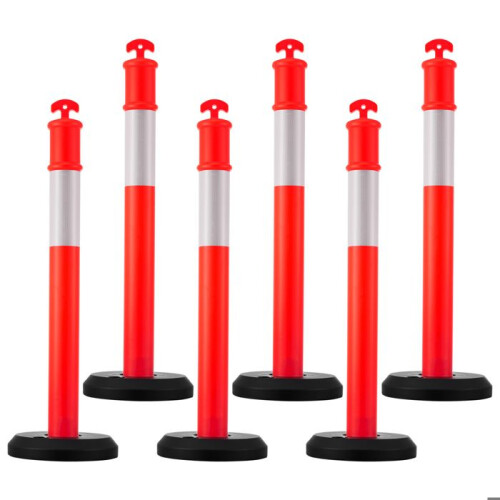 Postes de sinalização - DUOKU - WP-06P - 114 cm - Base preenchível - Faixas refletivas
