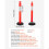 Postes de sinalização - DUOKU - WP-06P - 114 cm - Base preenchível - Faixas refletivas 2