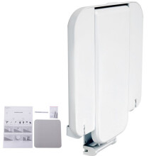 Sgabello da doccia pieghevole in ABS-Duoku-15,7'' x 16,7'' aperto-Sgabello da doccia pieghevole da fissare al muro con capacità di carico di 200 kg