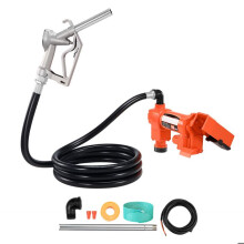Bomba de Transferência de Combustível 12 V CC 75,7 L/min 1/4 CV-Duoku-Bico Manual-Tubos de Sucção e Refluxo