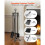 Accessoires de Cheminée - DUOKU - Ensemble 5 Pièces - Fer Forgé - Support à Quatre Branches - Noir 3