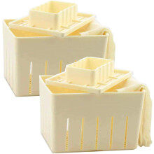 Tofu Press Mould 2PCS Food Grade Plastic DIY Tofu Maker Kit with Reusable Cheese Cloth