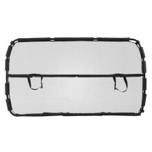 Barrera de Coche para Perro-Duoku-Separador de 56" para Asientos Delanteros-Barrera Universal con Red Transparente para Berlina